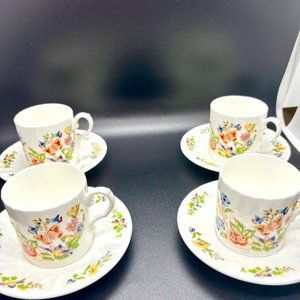 Aynsley Cottage Garden Tea cups w/ saucers